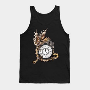 The Steam-Powered Dragon With Gray Head - Steampunk Fantasy Art Tank Top